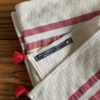 torchon métis coton lin épais doux vintage rouge écru Ma Jungle Family