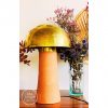 lampe a poser champignon terracotta terre cuite rouge sphere laiton cuivre Ma Jungle Family Maroc fait main