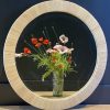 miroir en raphia bordure naturel fait a la main au maroc artisanal Ma Jungle Family