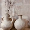 vase en papier 2 oreilles mâché ligne pure naturel Ma Jungle Family 2 anses poignees