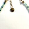 collier ras de cou bleu canard vert celadon perles dorées plaquées or perles à facettes made in france fabrique en france creatrice de bijoux bracelet plaque or Ma Jungle Family