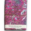 carnet de voyage en papier recycle tissu fleuri indien blockprintemeraude vert canard fuschia fermé avec une ficelle lien