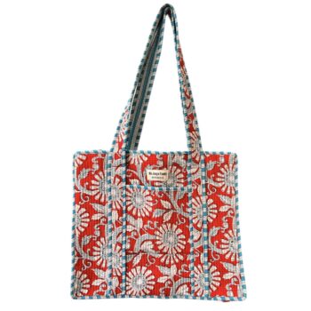 Gand cabas sac molletonne matelasse coton safran bleu fleuri sac a langer kaki violet Inde blockprint Ma jungle Family sac de plage, valise cabine marine fleurs rouges dahlia, vert Frida Kahlo, corail, motif japonais, léopard rose, rouge, guinguette, vintage, pique nique, nappe à carreaux, bleu marine, tigres orangés rayés. fermeture éclaire, rouge eclatant