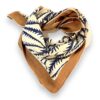 bandana carre foulard en voile de coton fleurs d'hibiscus rouge imprimé blockprint en Inde a Jaipur indien fleurs turquoise rose indien moutarde bleu nuit celadon Ma Jungle Family imprime graphiques moderne