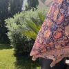 paréo sarong indien voile de coton indien leger fleuri doux coloré jane rouge bleu blanc vert orange gris taupe citron bordure decorée pour la plage Ma Jungle family céladon violet Hibiscus
