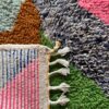 tapis marocain berbère béni ouarain laine naturelle blanc design losange décoration Ma Jungle Family Vert sapin azylal mrirt Coloré multicolore