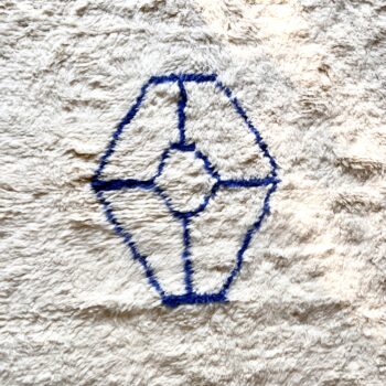 tapis marocain berbère béni ouarain laine naturelle blanc design losange décoration Ma Jungle Family Vert sapin azylal mrirt Coloré multicolore diamant