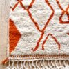 tapis marocain berbère béni ouarain laine naturelle blanc design losange décoration Ma Jungle Family Vert sapin azylal mrirt orange
