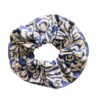 Chouchou élastique pour cheveux en tissu fleuri imprimé au blockprint en Inde vert d’eau Ma Jungle Family Bleu bagru Rose couleurs terre turquoise fleurs gris céladon