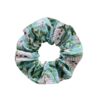 Chouchou élastique pour cheveux en tissu fleuri imprimé au blockprint en Inde vert d’eau Ma Jungle Family Bleu bagru Rose couleurs terre turquoise fleurs gris céladon