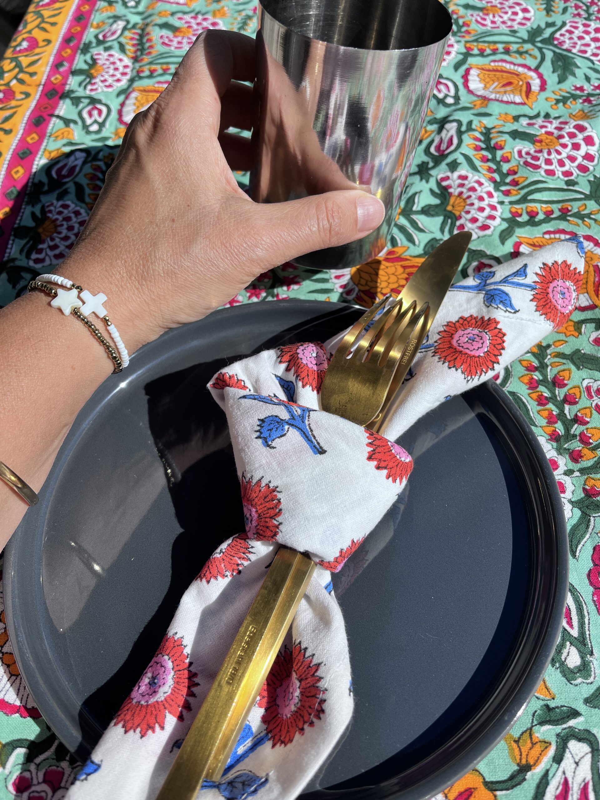 Serviette de table en coton indien