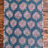 set de table matelassé coton indien fait main a jaipur motif fleuri au blockprint vert émeraude violet fleurs rose fluo Ma Jungle Family Bleu nuit fleur de dahlia rouge, noir et blanc, réversible, turquoise