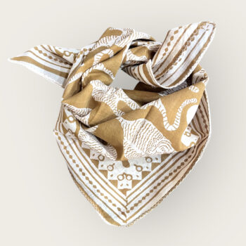 Foulard en voile coton indien imprimés au blockprint en Inde, bleu, moutarde, rouge, bordeaux, vert, rose, fleuris, damiers, tigres, violet, léopard, bellemme collection, au bonheur du jour, Jamini, kirane, Ma Jungle Family