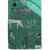 set de table matelassé coton indien fait main a jaipur motif fleuri au blockprint vert émeraude violet fleurs rose fluo Ma Jungle Family Bleu nuit fleur de dahlia rouge
