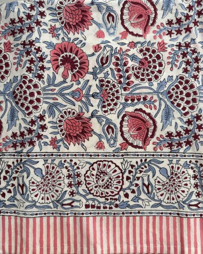 Nappe indienne rose, deco boheme, Ma Jungle Family