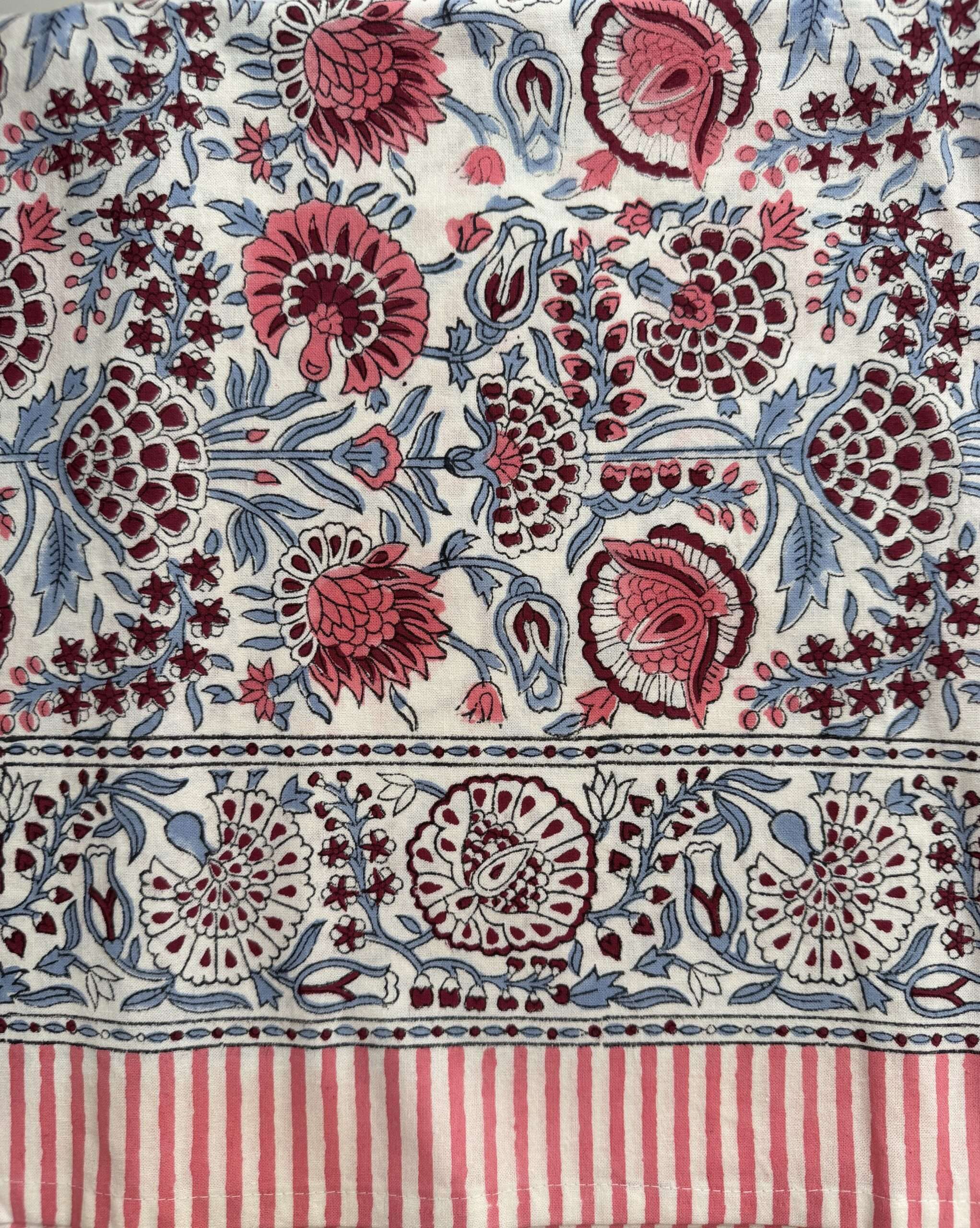 Nappe indienne rose, deco boheme, Ma Jungle Family