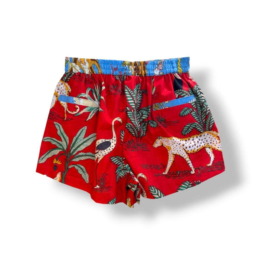 Short femme boheme rouge jungle Mode boheme