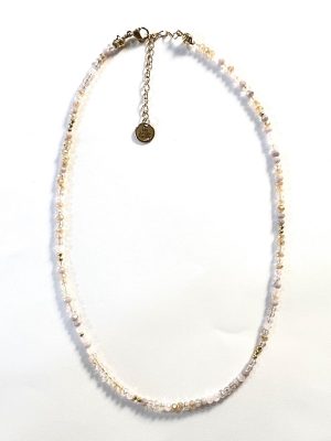 collier ras de cou nude rosé perles dorees plauees or perles a facettes made in france fabrique en france creatrice de bijoux bracelet plaque or Ma Jungle Family