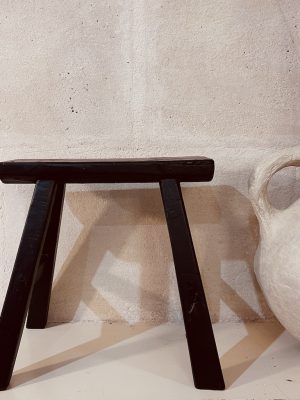 tabouret en orme vintage noire ethnique boheme chic Ma Jungle Family artisanat chine