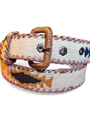 Ceinture brodée ethnique, coton tisse a la main, Guatemala, cuir véritable tresse. Là mansa, latch, Ma Jungle Family, l’île bleue, bordeaux, très colorée