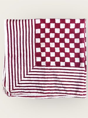 Foulard en voile coton indien imprimés au blockprint en Inde, bleu, moutarde, rouge, bordeaux, vert, rose, fleuris, damiers, tigres, violet, léopard, bellemme collection, au bonheur du jour, Jamini, kirane, Ma Jungle Family