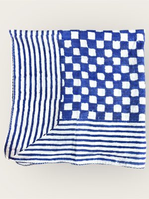 Foulard en voile coton indien imprimés au blockprint en Inde, bleu, moutarde, rouge, bordeaux, vert, rose, fleuris, damiers, tigres, violet, léopard, bellemme collection, au bonheur du jour, Jamini, kirane, Ma Jungle Family