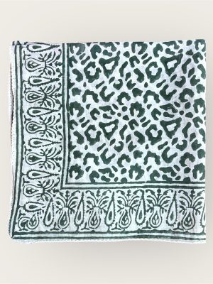 Foulard en voile coton indien imprimés au blockprint en Inde, bleu, moutarde, rouge, bordeaux, vert, rose, fleuris, damiers, tigres, violet, léopard, bellemme collection, au bonheur du jour, Jamini, kirane, Ma Jungle Family